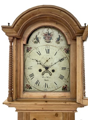 Lot 1046 - A Victorian pine eight day longcase clock