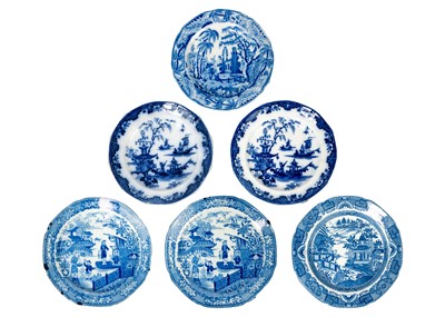 Lot 1273 - A 19th century pearlware blue and white transfer printed dish.