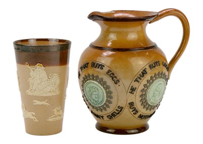 Lot 1484 - A Samuel Alcock & Co Etruscan ewer The Nuptials of Paris and Helen.