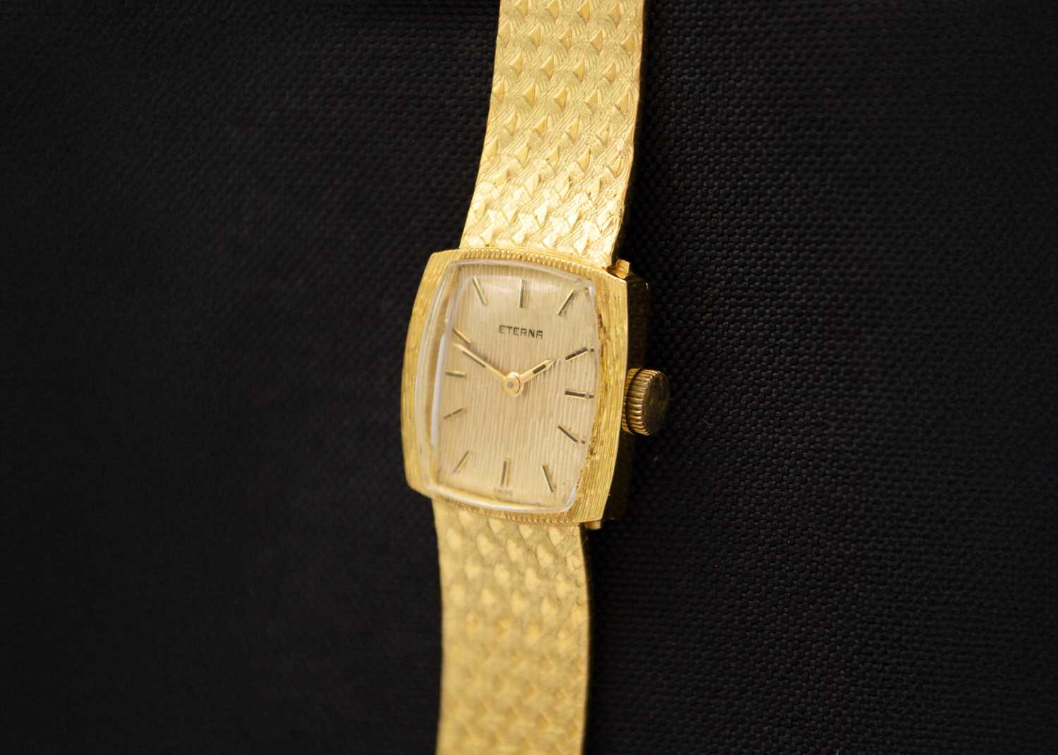 Lot 151 - ETERNA - An 18ct lady's manual wind bracelet wristwatch.