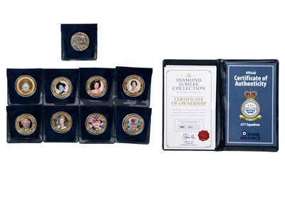 Lot 81 - Jersey, Guernsey, Cook Is, Tristan da Cunha proof like QE2 Diamond Jubilee etc crown size coins (x9)