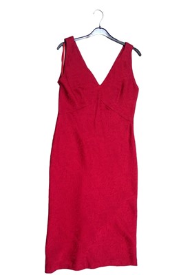 Lot 52 - A red 'Donna Karan' dress in a UK size 12.