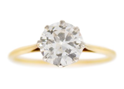 Lot 67 - A good 1.24ct (estimated weight) diamond solitaire ring.