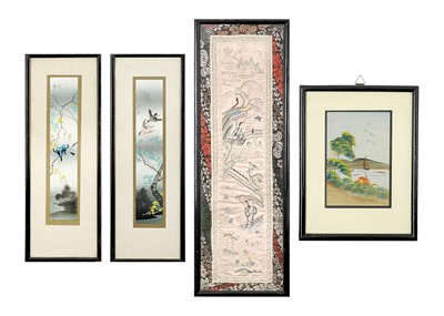 Lot 27 - A Chinese framed embroidered panel, early 20th century.