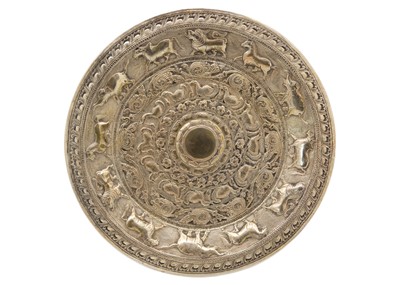 Lot 161 - A Sri Lankan silver 'Moonstone' dish, circa 1900.