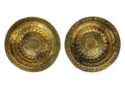 Lot 127 - A pair of brass alms dishes, 19th century.