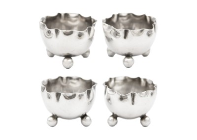 Lot 126 - A cased set of Victorian silver salts by Mappin & Webb.