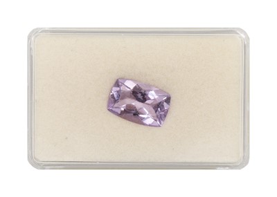 Lot 271 - A 6.52ct amethyst, cushion cut and with certificate.