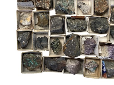 Lot 69 - A collection of 58 named Cornish mineral specimens.