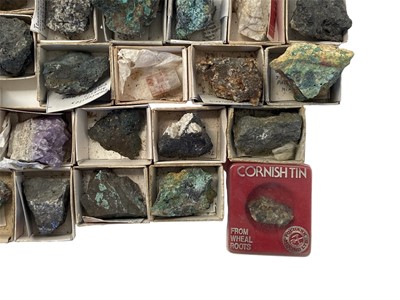 Lot 69 - A collection of 58 named Cornish mineral specimens.