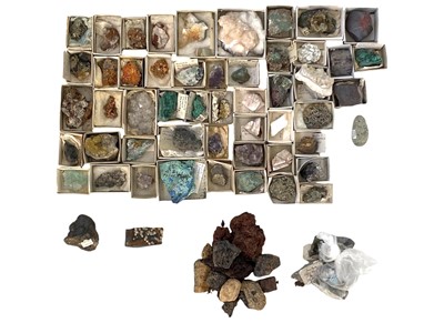 Lot 2 - A collection of 59 mixed named mineral specimens.