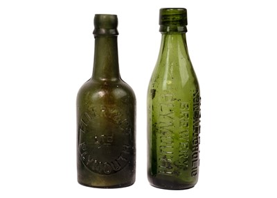 Lot 1391 - A green glass Imperial Pint bottle William Derry & Co Plymouth.