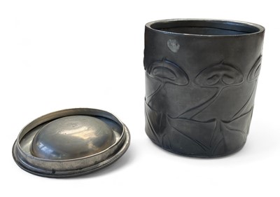 Lot 1561 - A Liberty & Co Tudric pewter tobacco jar and cover
