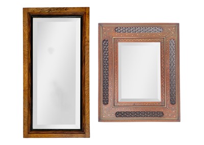 Lot 1622 - A Syrian mashrabiya panelled mirror and a frame