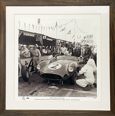 Lot 947 - Framed and Glazed Sterling Moss signed picture