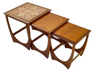 Lot 417 - A nest of three G Plan teak occasional tables.