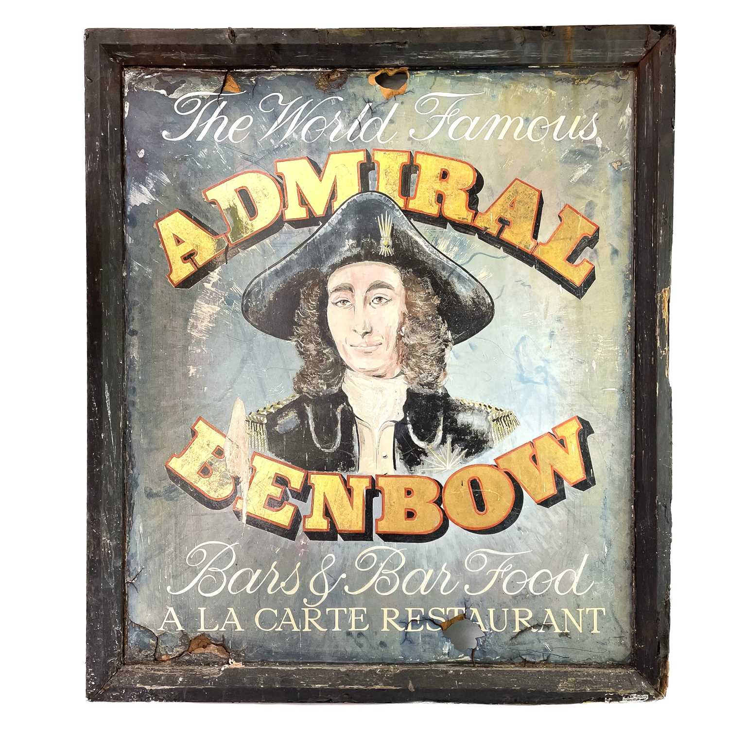 Lot 79 - A pub sign from Admiral Benbow public house,