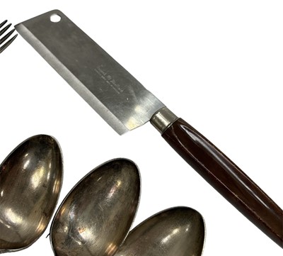 Lot 20 - Five silver coffee spoons, 64g Sheffield 1927,...