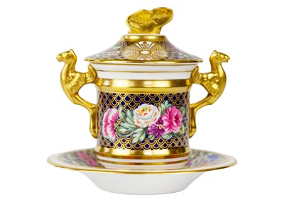 Lot 763 - A Spode limited edition 'The Shipwrights Cup' and saucer dish.