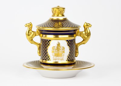 Lot 763 - A Spode limited edition 'The Shipwrights Cup' and saucer dish.