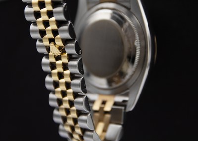 Lot 74 - ROLEX - An Oyster Perpetual Datejust gentleman's 18ct gold and stainless steel bracelet wristwatch.