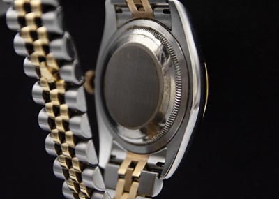 Lot 74 - ROLEX - An Oyster Perpetual Datejust gentleman's 18ct gold and stainless steel bracelet wristwatch.