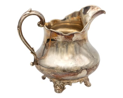 Lot 162 - A Victorian silver cream jug by Richard Pearce.