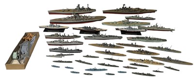 Lot 42 - A collection of model battleships.