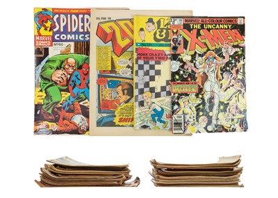 Lot 950 - Misc. Comics from 1970's - (approx. 70) including XMen, Spiderman, 2000AD