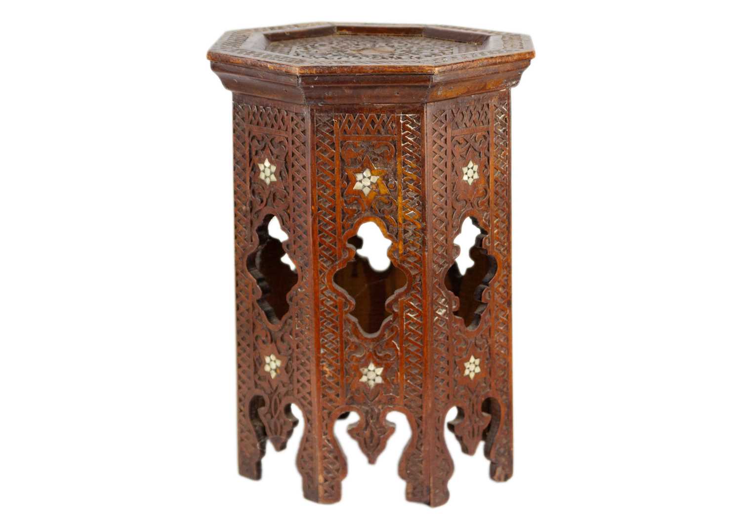 Lot 30 - A Syrian octagonal occasional table, late