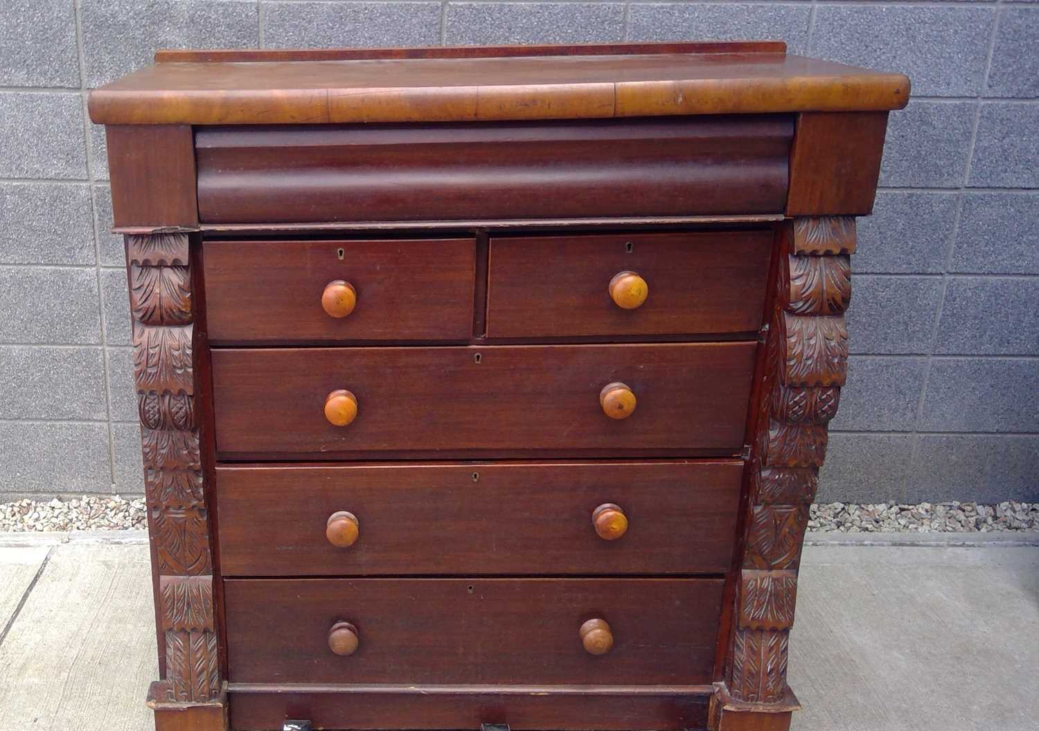 Lot 11 - A Victorian Chest of Drawers. 124cm tall by...