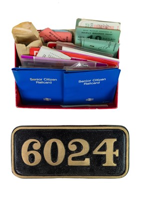 Lot 557 - GWR Brick, Replica "King" Class Nameplates, Various Tickets & "City of Truro" Model