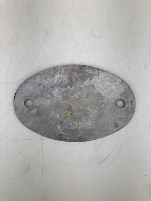 Lot 553 - Alloy Oval "84A" Plymouth Engine Shed Plate