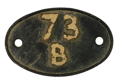 Lot 555 - Cast Iron "73B" Bricklayers Arms Engine Shed Plate