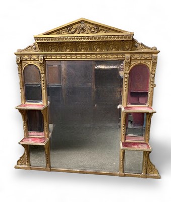 Lot 317 - A Victorian gilt overmantle