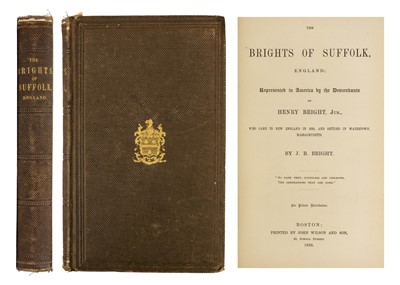 Lot 146 - (UK and USA Genealogy, Signed) BRIGHT, J. B.