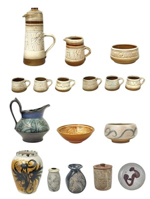 Lot 799 - A Celtic pottery part coffee set.