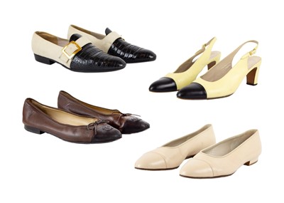 Lot 357 - CHANEL - Four pairs of ladies shoes.