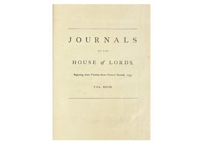 Lot 157 - Journals of the House of Lords