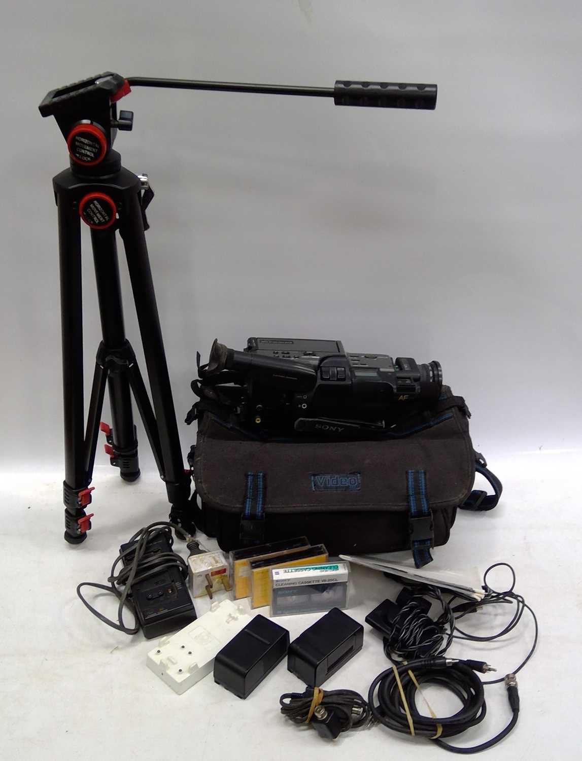 Lot 109 - A Sony Video 8 Handycam Camera with two...