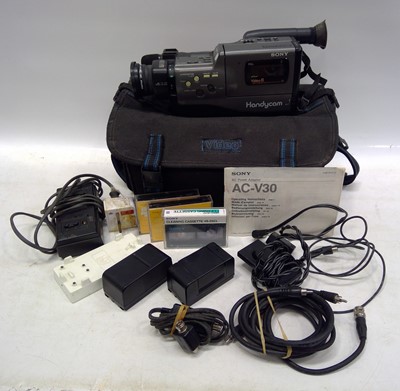 Lot 109 - A Sony Video 8 Handycam Camera with two...