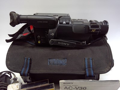 Lot 109 - A Sony Video 8 Handycam Camera with two...