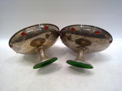 Lot 15 - A pair of silver-plated Comports each set with...