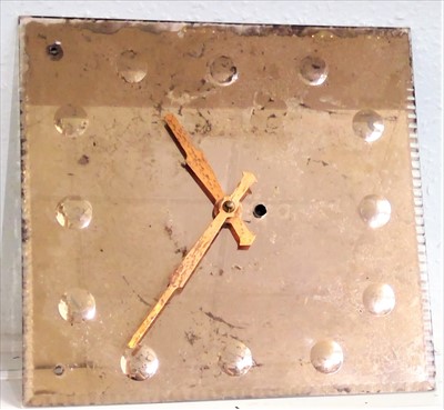 Lot 3315 - An Art Deco period mirrored copper wall clock,...
