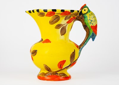 Lot 791 - Three Art Deco Burleighware jugs and three Wadeheath jugs.