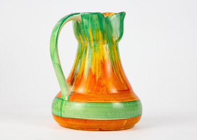 Lot 791 - Three Art Deco Burleighware jugs and three Wadeheath jugs.