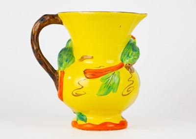 Lot 791 - Three Art Deco Burleighware jugs and three Wadeheath jugs.