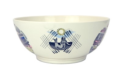 Lot 380 - Eric Ravilious for Wedgwood, a large boat race bowl.