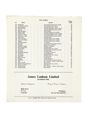Lot 33 - (Cornish art) James Lanham Ltd