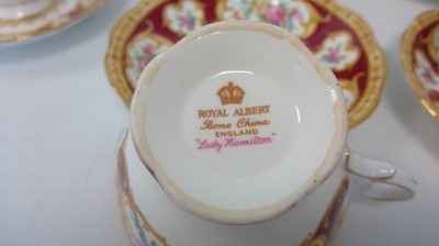 Lot 39 - A part Royal Albert tea set, 'Lady Hamilton'...